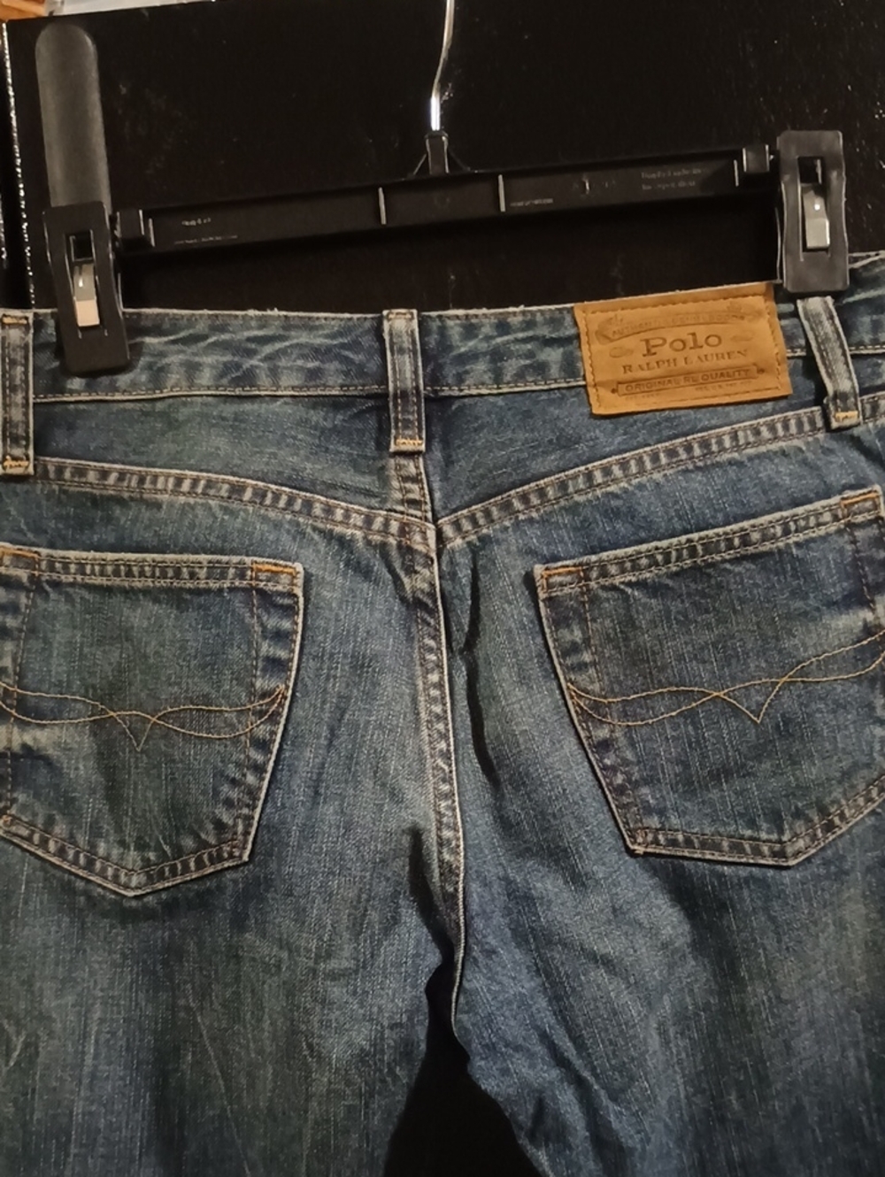 Polo by Ralph Lauren Blue Faded Kids Jeans with Leather Patch